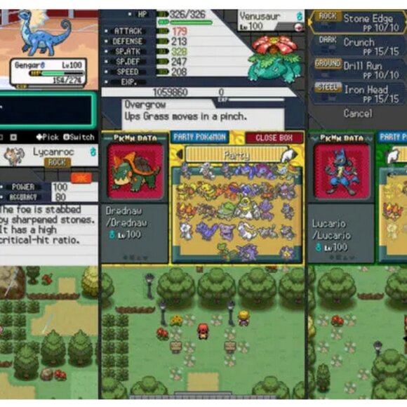 Pokemon FireRed Extended GBA ROM Hack Game Custom Gameboy Advance - Picture 3 of 9